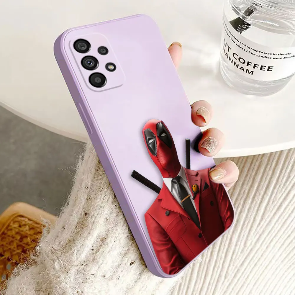 Marvel Cool Deadpool Cover Phone Case For Samsung Galaxy A03 A03S A04E A05S A10 A12 A13 A14 A20S NOTE 20 10 8 M53 M33 Case Shell