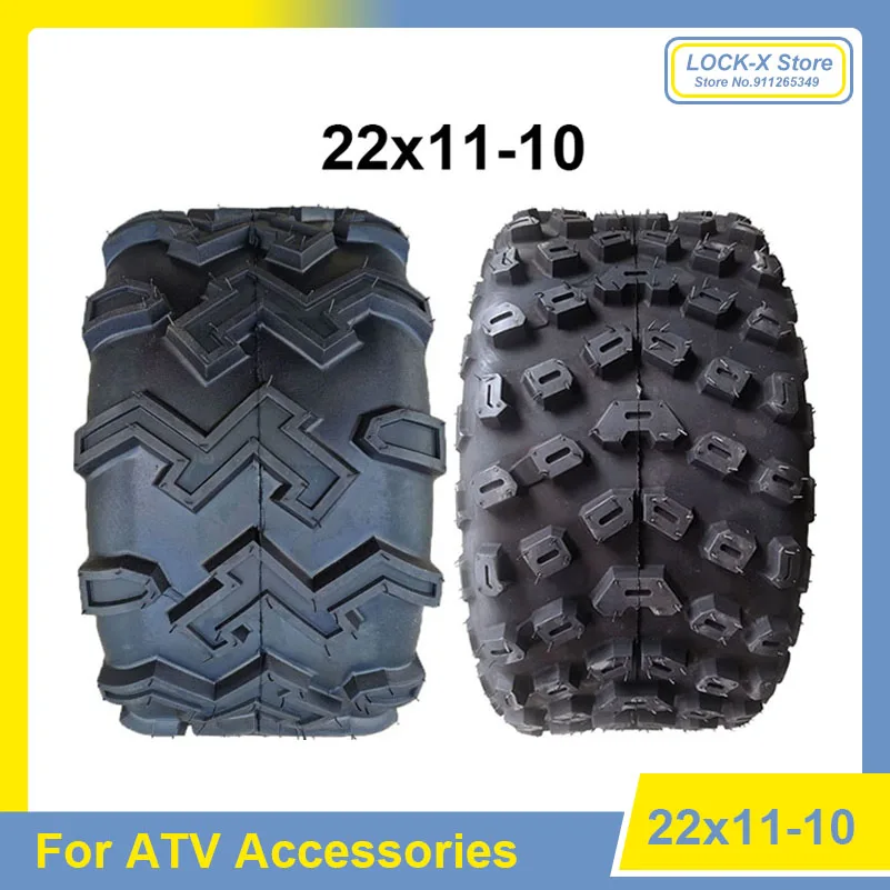 

10" Inch Tyre 22x11-10 Tubeless Tire for Motorcycle ATV Go Kart Quad Buggy 4 Wheel High Quality Thick Off-road Vehicle