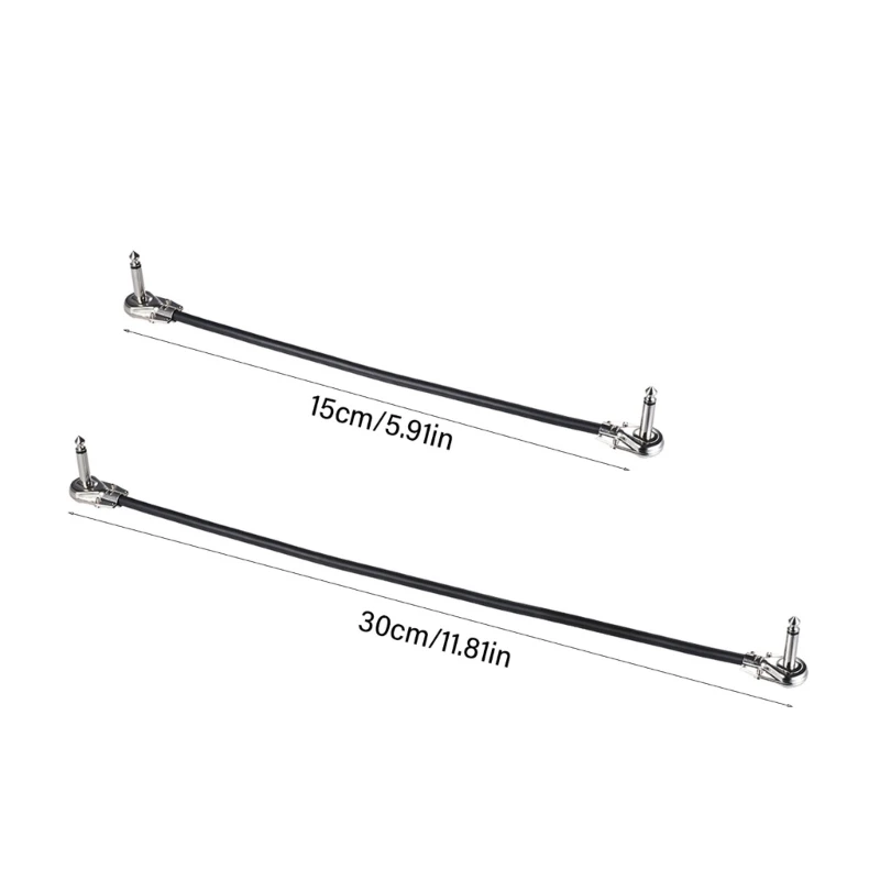 3 قطعة دواسة الغيتار كابل تأثير وصلة كابل استبدال الغيتار الكهربائي بقع كابل الزاوية اليمنى دواسة مجلس الكابلات