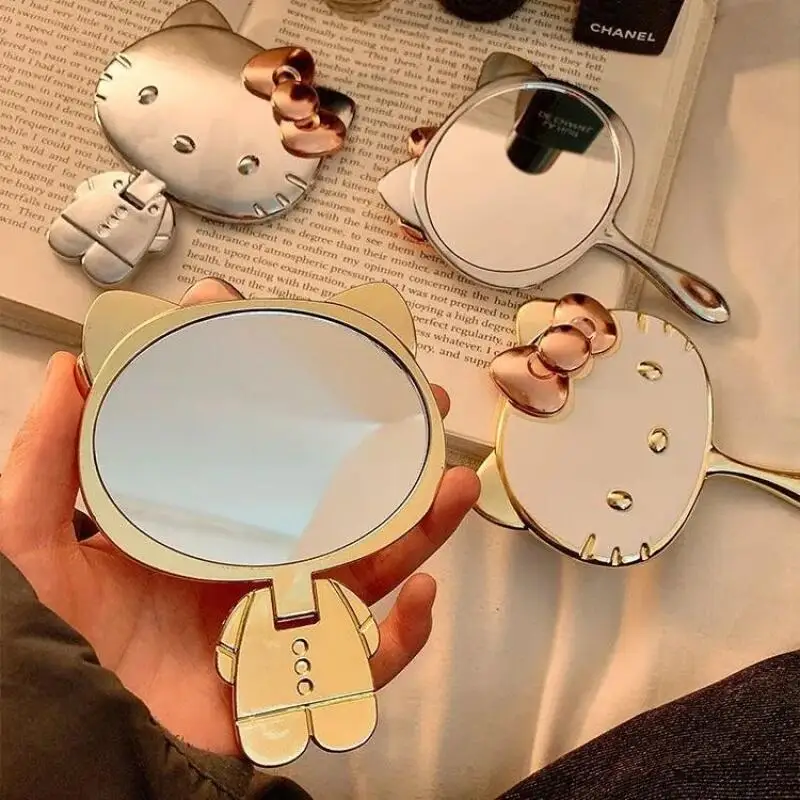 Hello Kitty Handheld Makeup Mirror Foldable Mini Cosmetic Mirror Portable Travel Makeup Mirror Beauty Vanity Accessory view 4