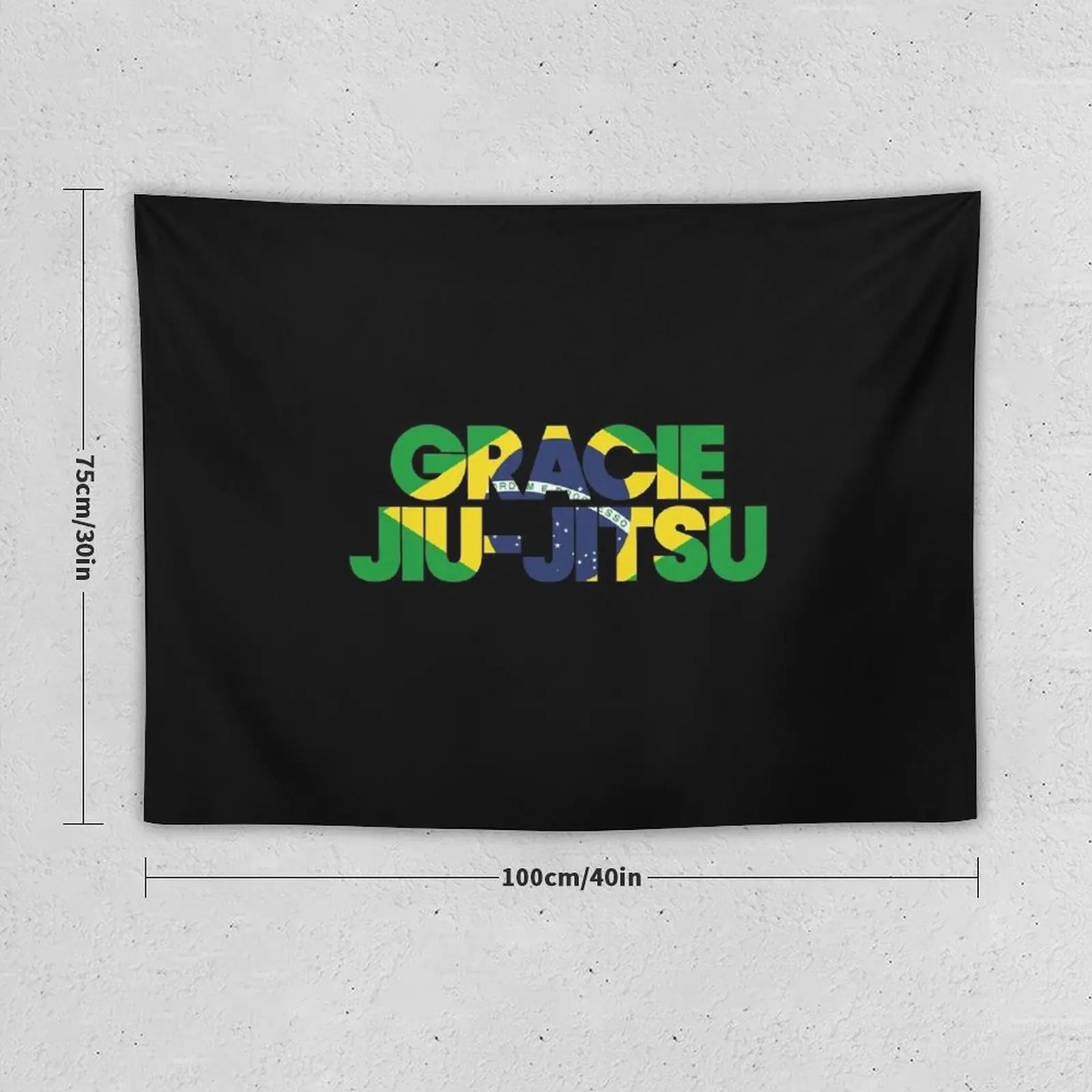 Gracie Jiu Jitsu Brazilian Flag Tapestry Wall Decor Aesthetic Room Decorations Room Decor Cute Room Decor Aesthetic Tapestry