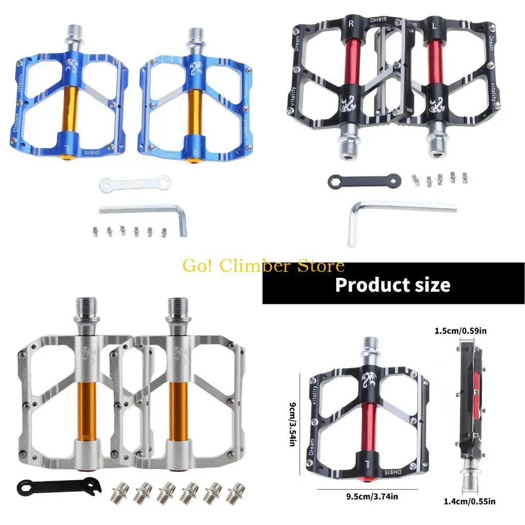 

Q84C Light weight Bicycles Platform Pedals 3 Seal Bearings Nonslip Bicycles Pedals for Mountain Cycling Road Bicycles