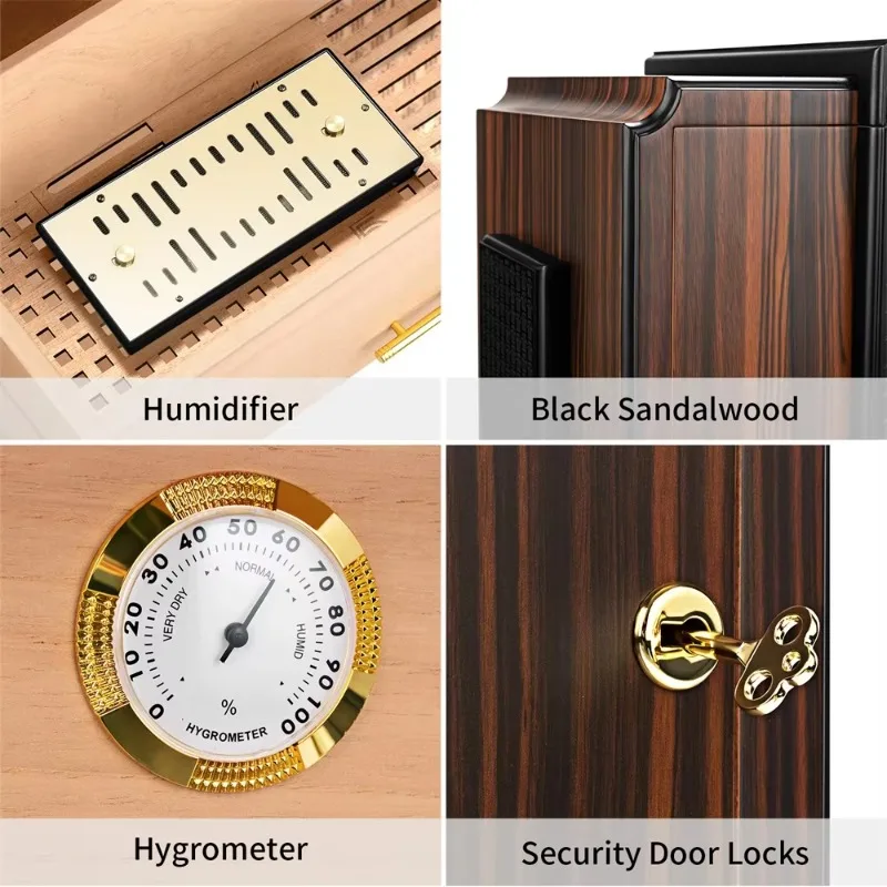 Cuban Cigar Box Anniversary Limited Edition Cigar Box Vigar Moisturizing Box Mellow Cedar Wood 400 Cigar Humidor Cabinet view 5