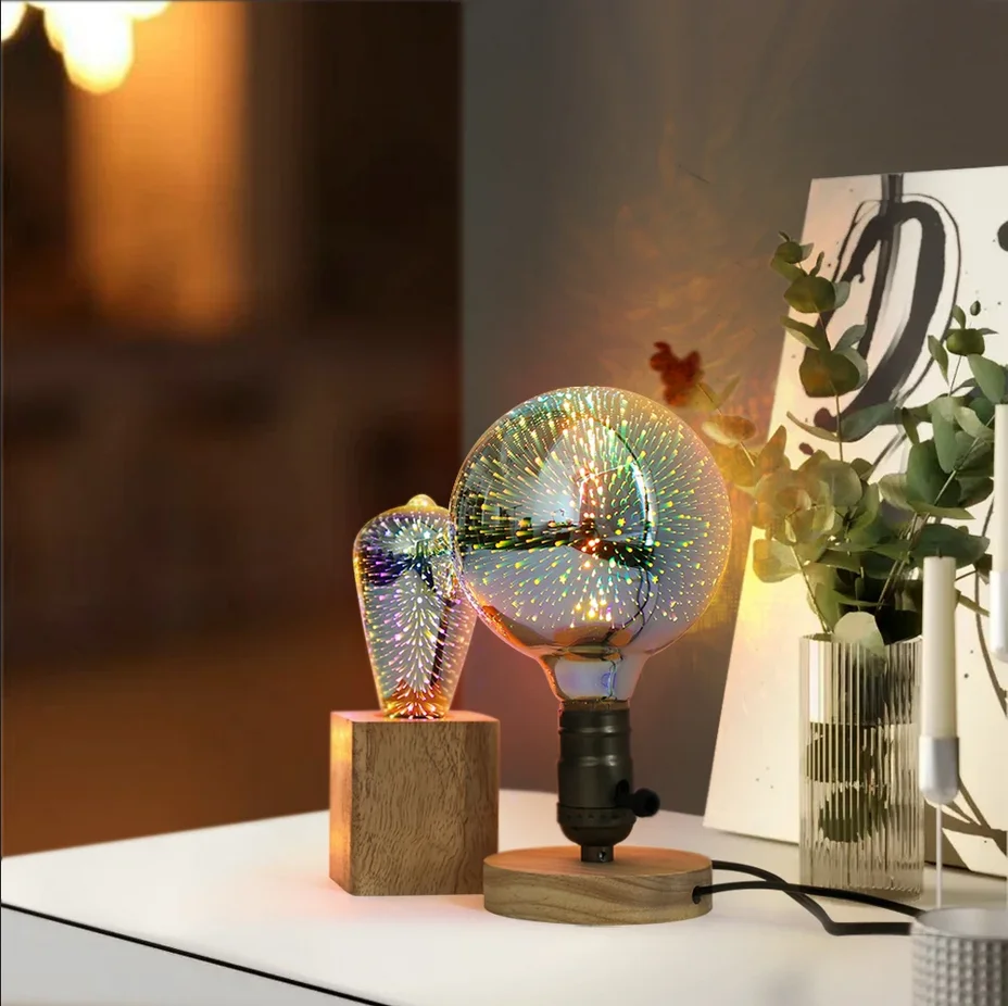 Imagem -05 - Diamante Coração Decoração Lâmpada Led Luzes de Férias Lâmpada de Natal Novidade E27 220v St64 G80 G95 G125 A60 3d