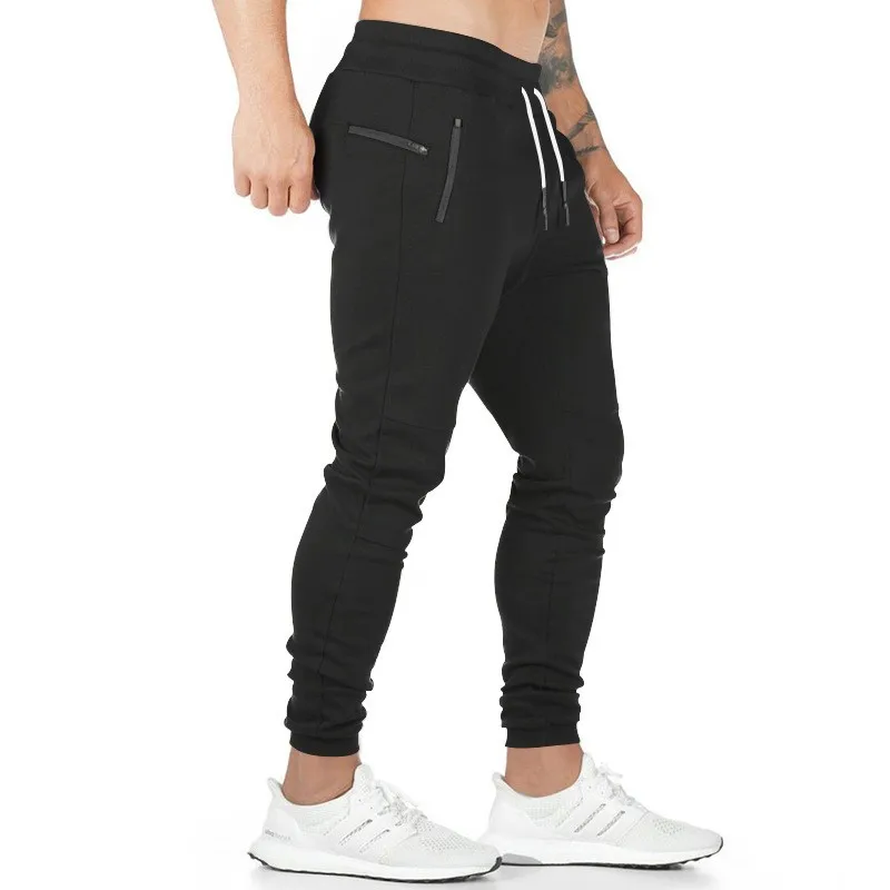Athleisure Slim Fit Pants Mid Waist Drawstring Waist Trousers Black Ribbed Cuff Joggers Olive Green Sweatpants Khaki Mid Rise