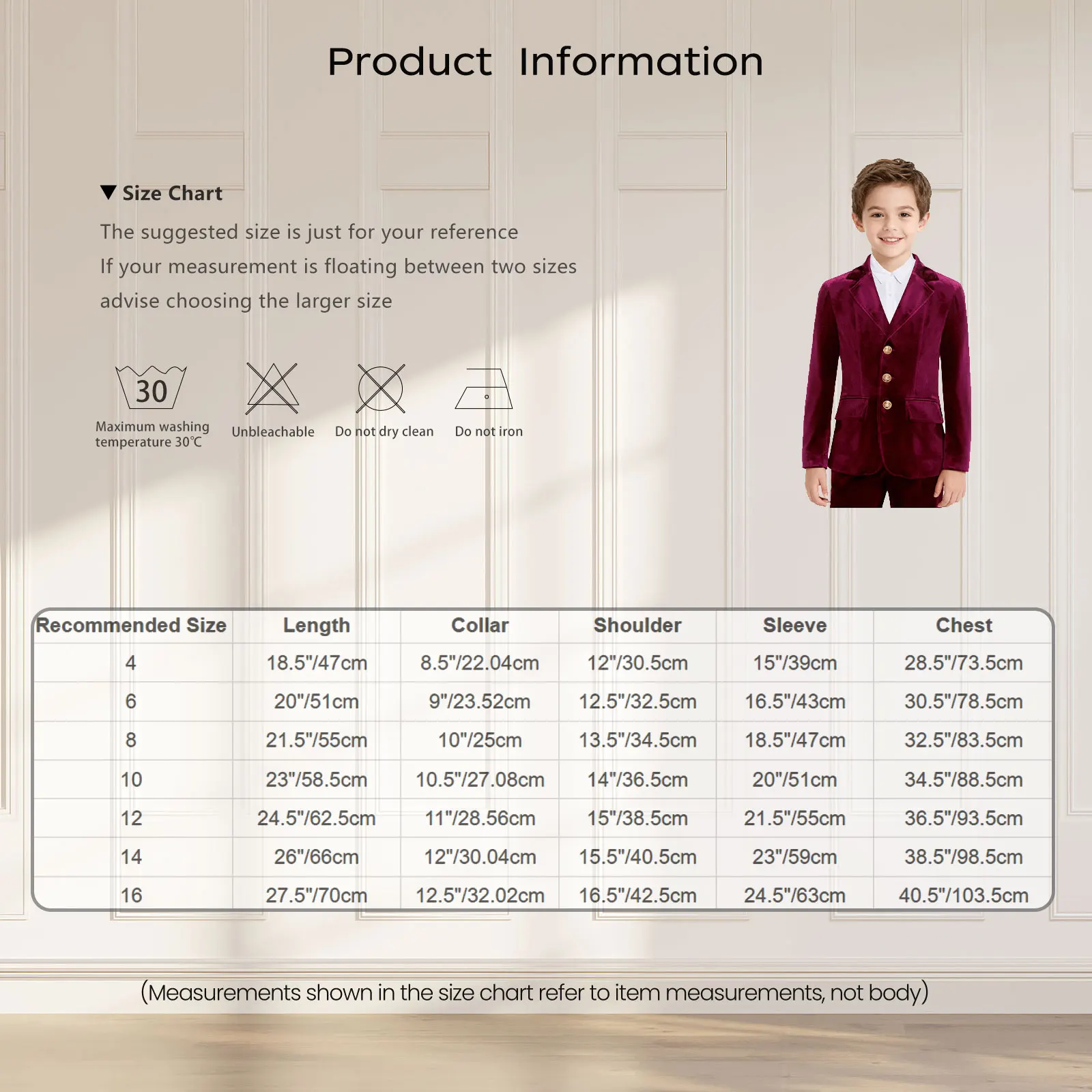 Boys Prince Cosplay Party Performance Gentleman Suits Jacket Carnival Costume British Style Outerwear Classic Velvet Blazer view 3