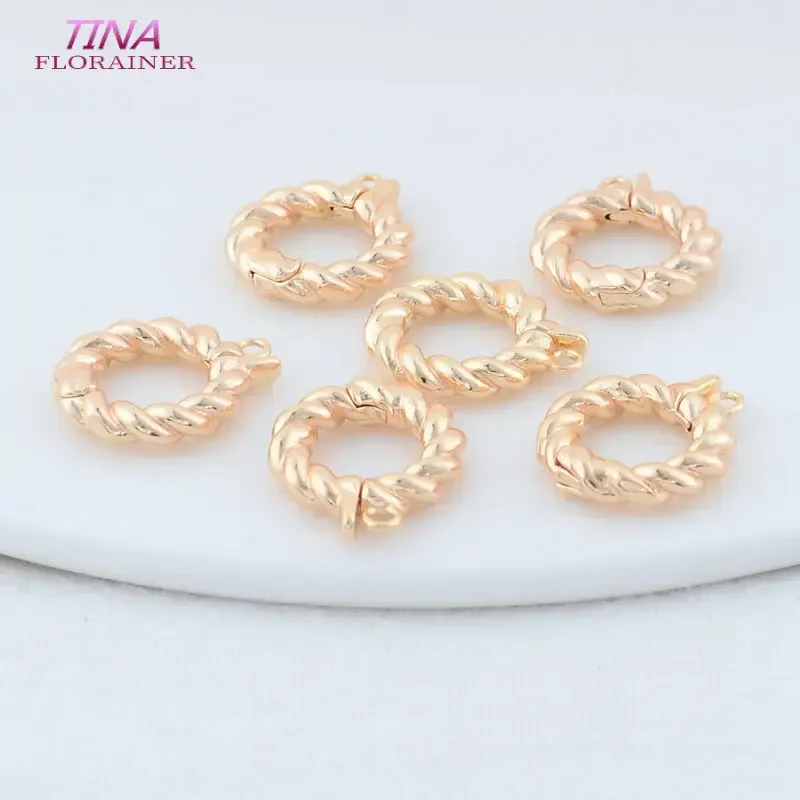 14*17MM 14K Gold Color Plated Round Clasps Necklace Clasps High Quality Jewelry Accessories