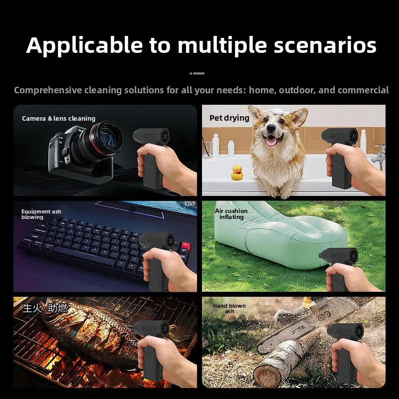 【จัดส่งรวดเร็ว】มอเตอร์เทอร์โบแฟนแบบไร้แปรงถ่าน 160000 รอบต่อนาที เครื่องเป่าลมไฟฟ้าทรงพลัง เครื่องเป่าหิมะทรงพลัง พัดลมกำจัดฝุ่นความเร็วสูง มินิเทอร์โบเจ็ท