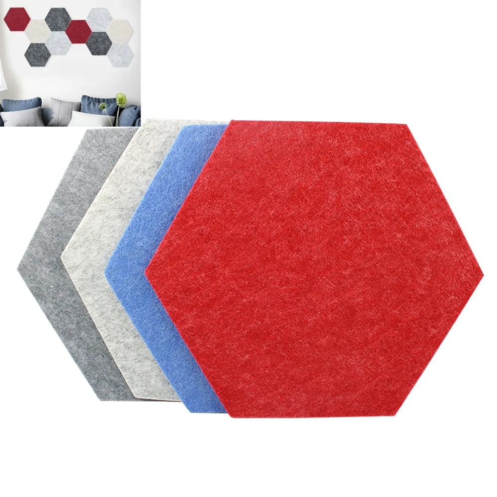 

6PCS Self-Adhesive Hexagonal Studio Acoustic Panel Soundproofing Wall Stickers Home Bar KTV Noise Insulation Board 9 Color