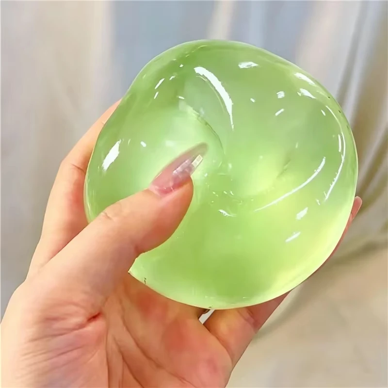 6cm Grünes Transparentes Maltose-förmiges Squishy-Spielzeug Weiches Langsam Rückfederndes Mochi-Quetschspielzeug Anti-Stress Sensorisches Fidget-Dekompressionsspielzeug