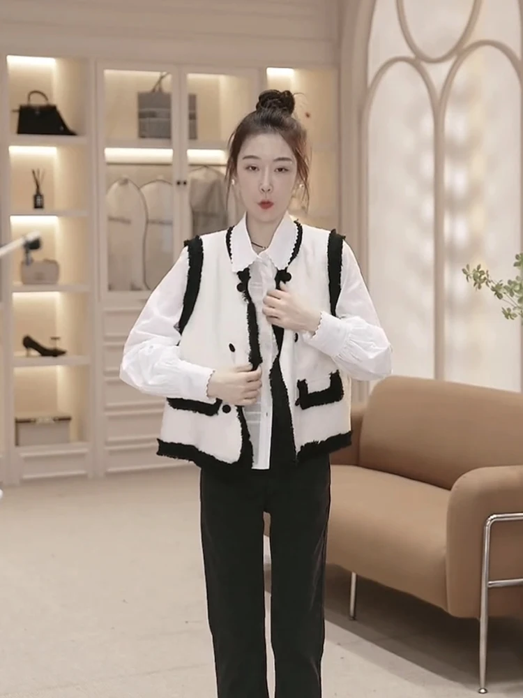 

Oajer Flagip Store Women's Svel Outerwear Vest Autumn Layering Open Cardigan Top Polyester Color Commute Sle