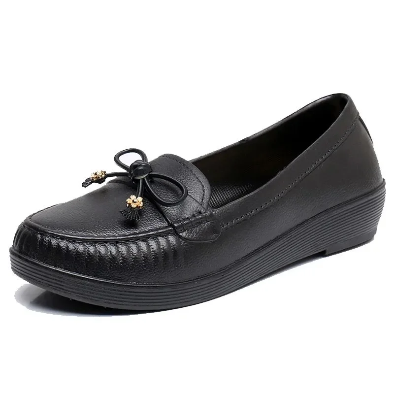 Frauen süße runde Zehen Fliege leichte Feder Slip auf rutsch festen flachen Schuhen Dame cool wasserdicht regen rot Schuhe Sapatos B50
