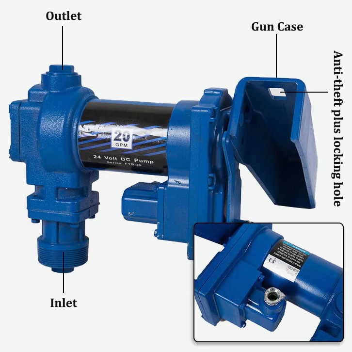 

TLF Explosion Proof Electric Transfer Fuel Pump 12 Volt Vertical oline Fuel Transfer Pump 12v 20gpm with Filters