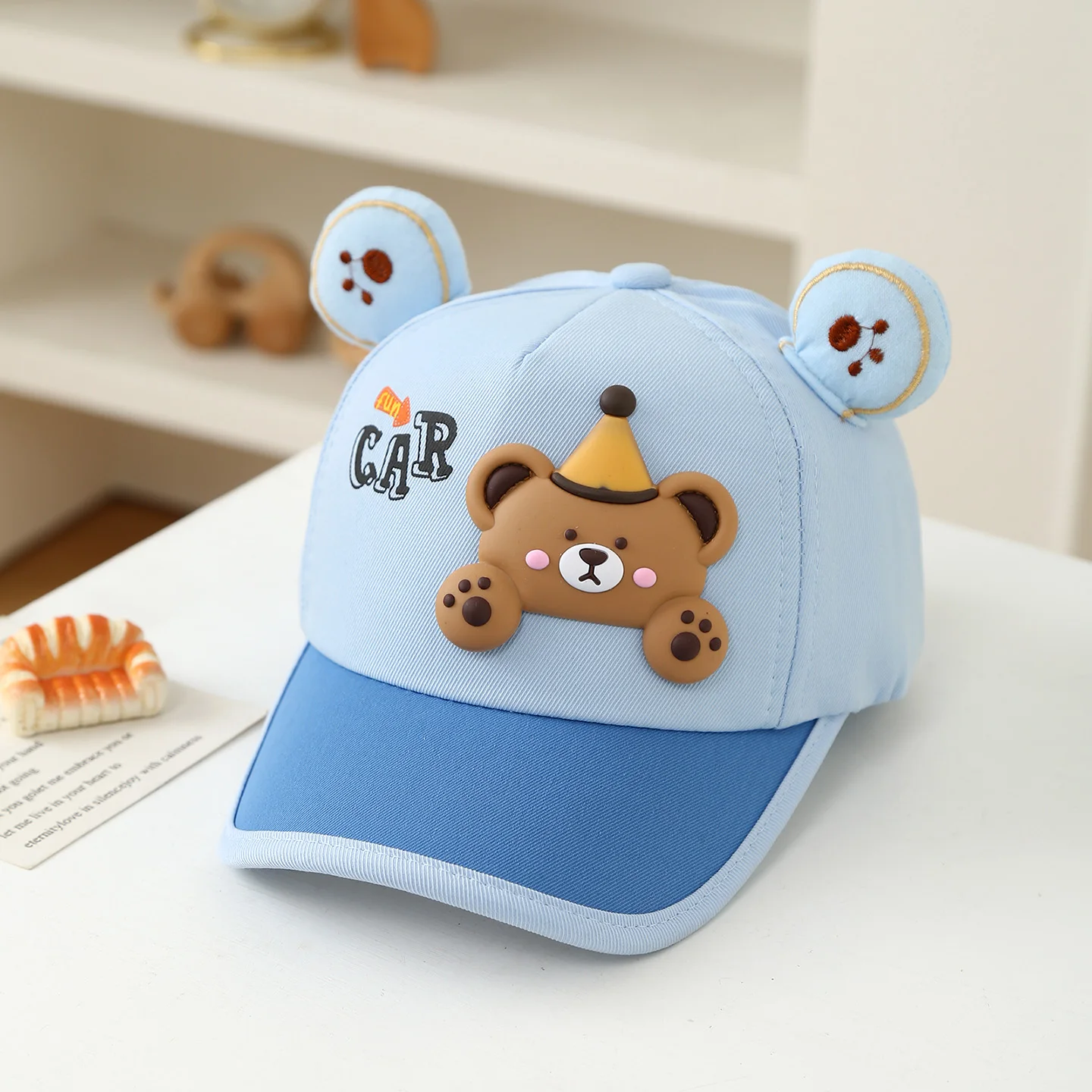 Sombrero de béisbol para niños con orejitas, estilo divertido y moderno, ideal para niños y niñas.