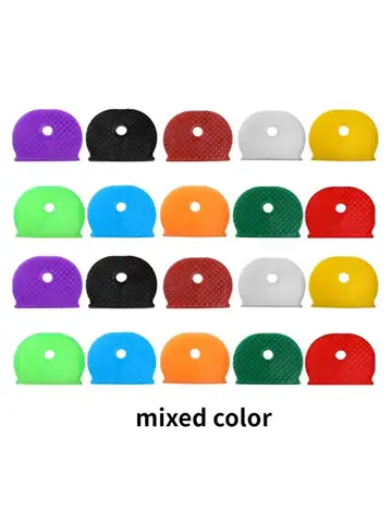 10, 24 ou 32 unidades de capas de silicone coloridas e elásticas para chaves, com cores sortidas, para identificação e distinção de chaves.