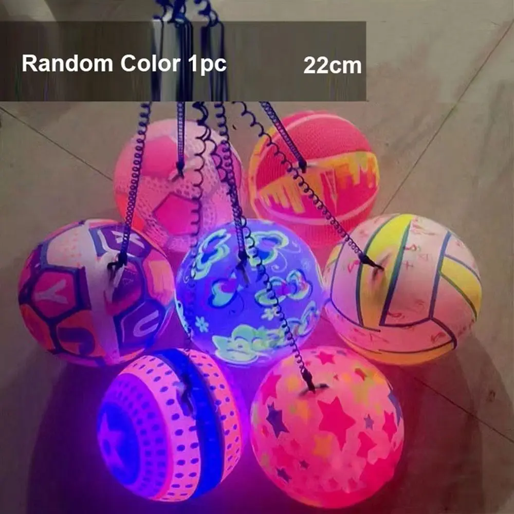 Draagbare Lichtgevende Bal Multistyles 22cm Opblaasbare Gooien Stuiterende Bal Knipperende Sport Fitness bal Outdoor Interactieve Games