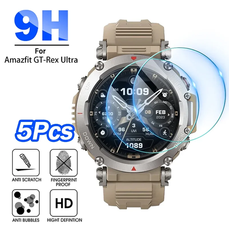 34MM Watch Screen Protector for Amazfit T-Rex Ultra Clear Tempered Glass Protective Film for T-Rex Ultra Smart Watch Accessories