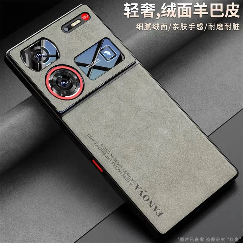 Case Voor Nubia Z70 Ultra Z60 Ultra Z50 Matte Lederen Achterkant Voor ZTE Nubia Z70 Z60 Ultra Siliconen Camera beschermen Shell Bumper