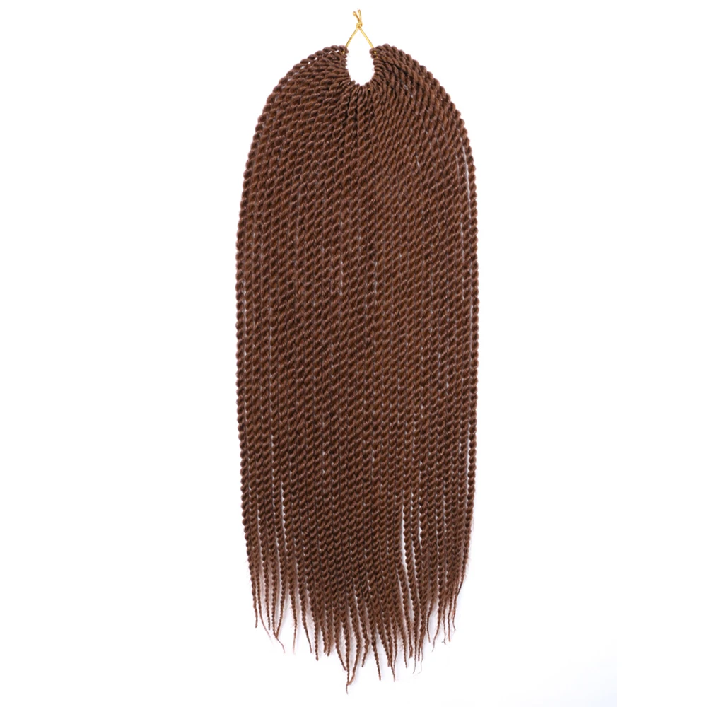 السنغالية تويست كروشيه اصطناعي تجديل الشعر 18 بوصة كروشيه اصطناعي الشعر أومبير تجديل الشعر درجة حرارة منخفضة الألياف الشعر