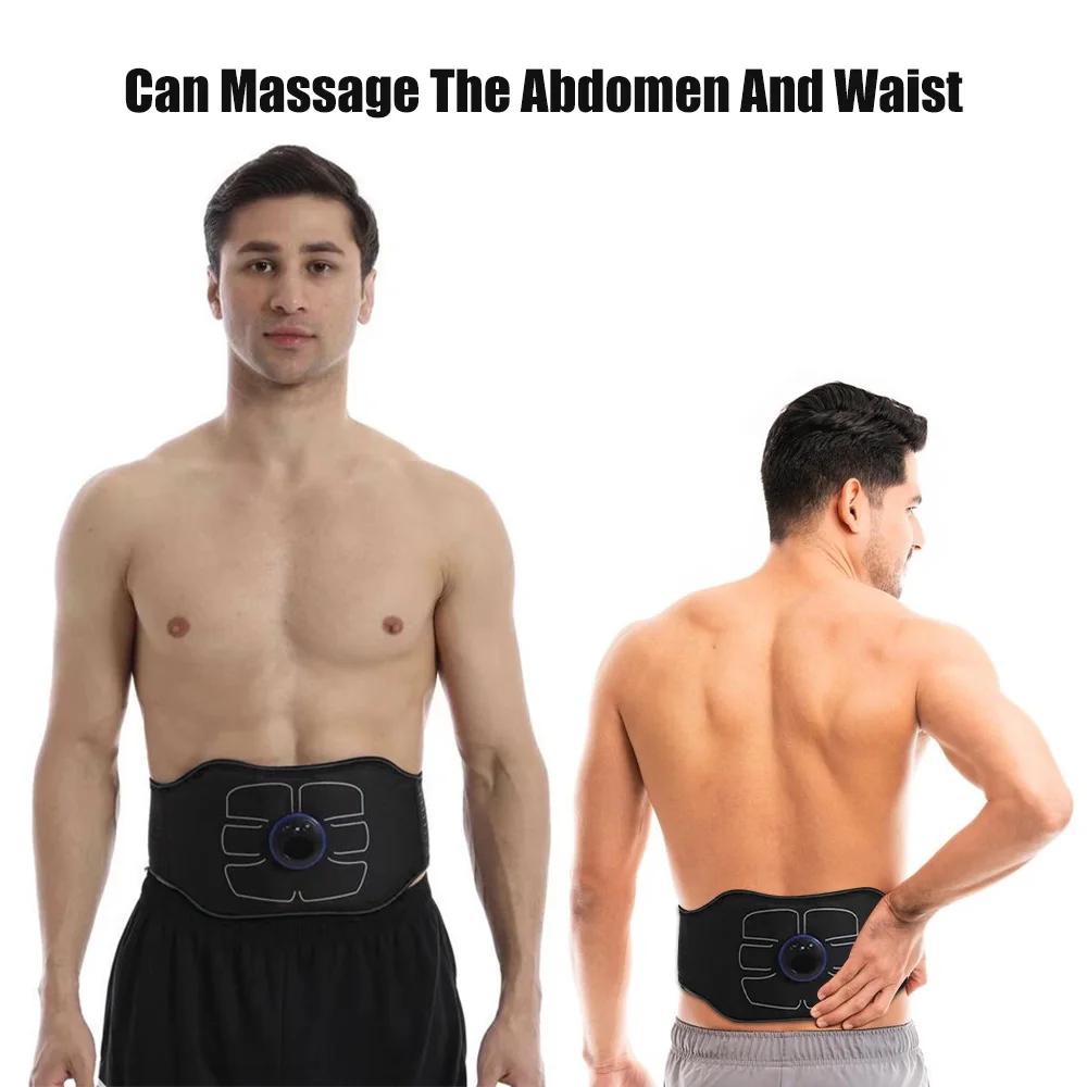 ABS Electric Muscle Stimulator EMS Abdominal Toning Belt Toner Fitness Back Massager Waist Trainer Body Slimming Shaping Machine