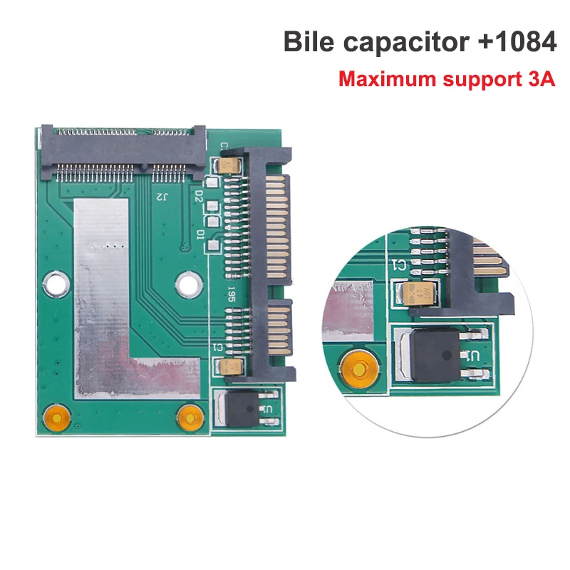 OULLX mSATA SSD To SATA 3 Adapter Card 2.5 Inch Interface 5cm MINI PCIE SSD To SATA III PC Computer Adapter Converter