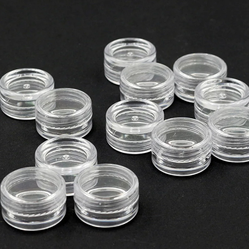 Frascos vacíos de plástico transparente para cosméticos, contenedor de maquillaje, botellas de loción de bálsamo labial, frascos de crema, caja de