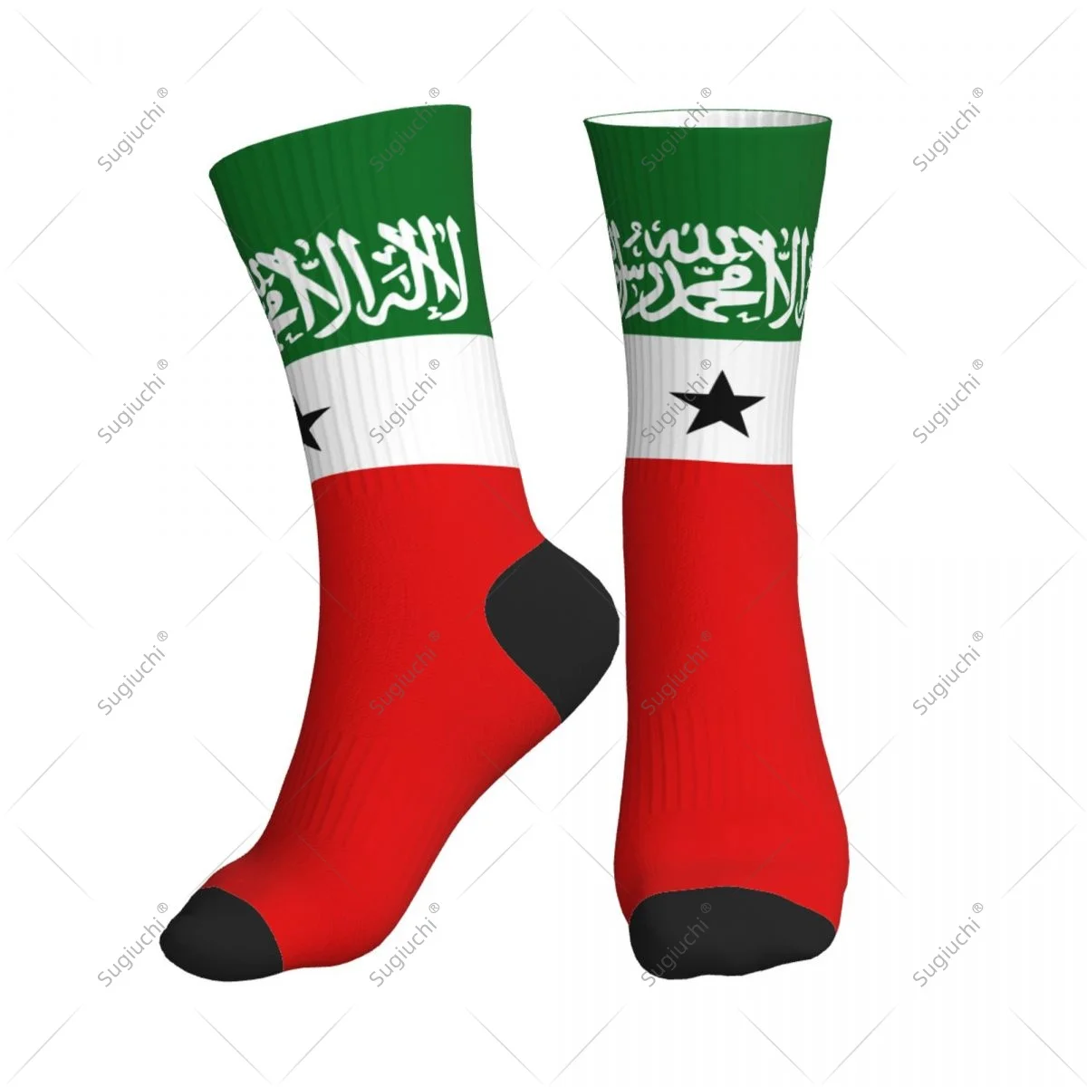 

Полиэстеровые носки до середины икры с 3D принтом флага Сомалиленда для мужчин и женщин, кавайные носки, уличные носки для скейтборда