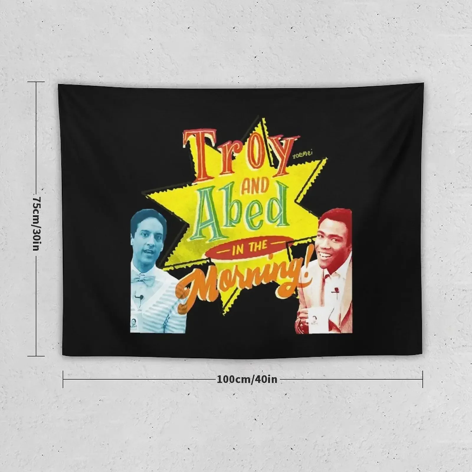 Troy and Abed in the Morning! Tapestry Kawaii Room Decor Home Decorators Decorative Wall Mural Tapestry