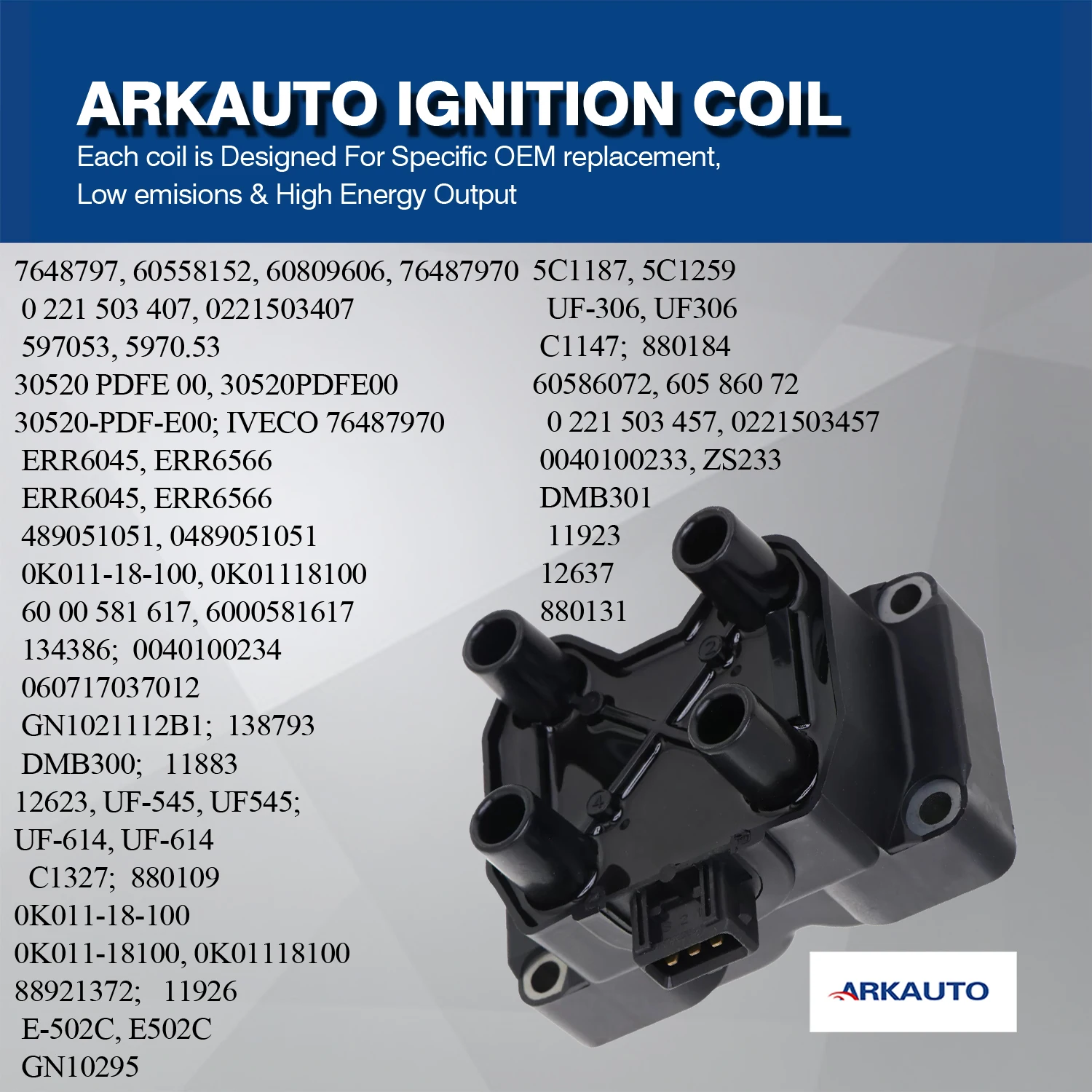 1 قطعة ARKAUTO ملف الإشعال حزمة UF545 ل ألفا روميو 145 فيات برافا لانسيا دلتا بروتون ساغا كيا هوندا أكورد سبورتاج L4