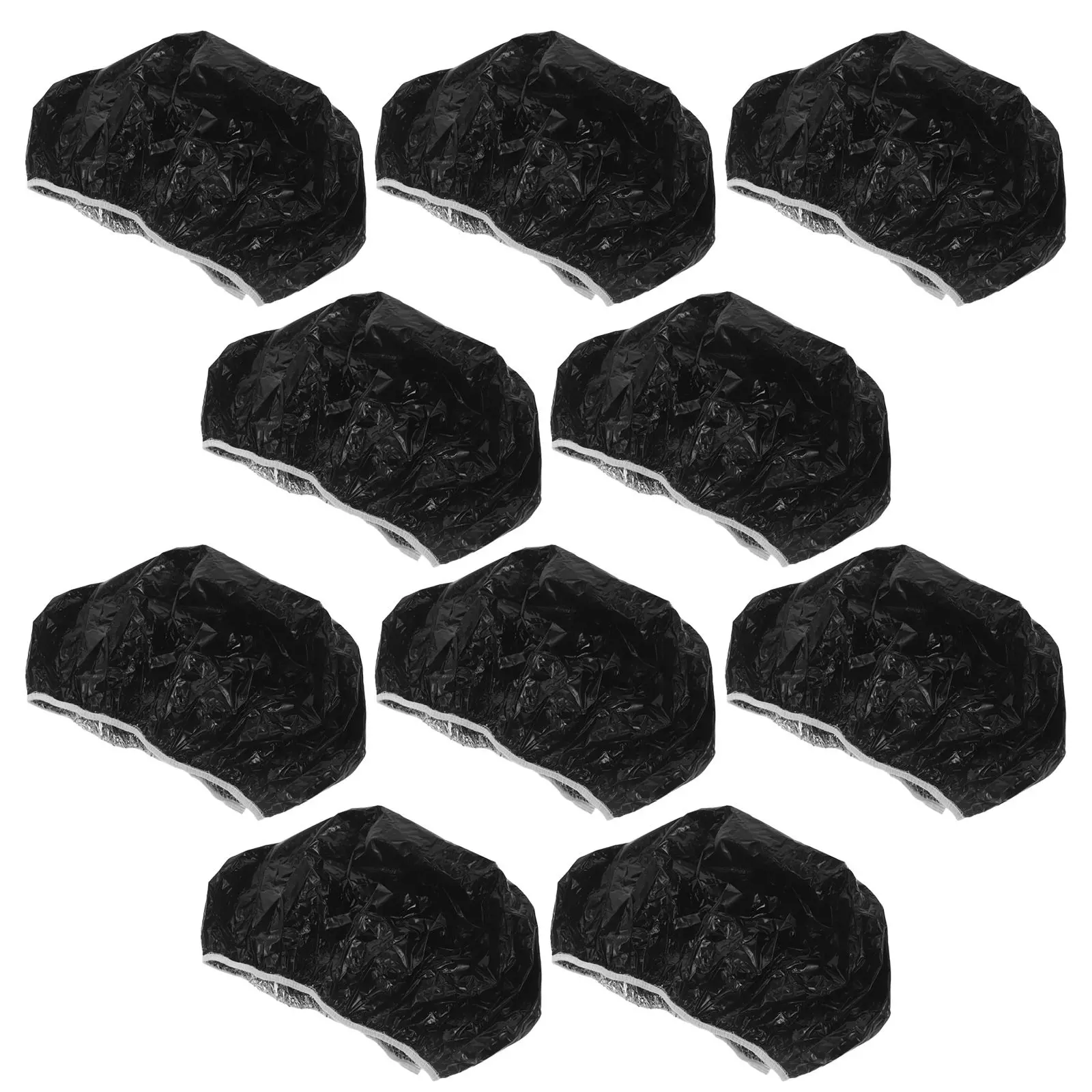 

10 шт. термошапок для ухода за волосами с алюминиевой фольгой, сохраняющих тепло, для глубокого кондиционирования, окрашивания, масляных процедур, многоразовые, для душа и ванны