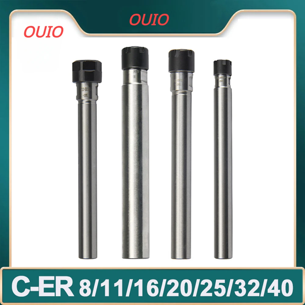 

OUIO Lengthen Tool Carrier Extension Rod C6 C8 C10 C12 C16 C20 C25 C32 ER11 ER16 ER20 ER25/32 ER Collet Chuck Holder CNC Milling