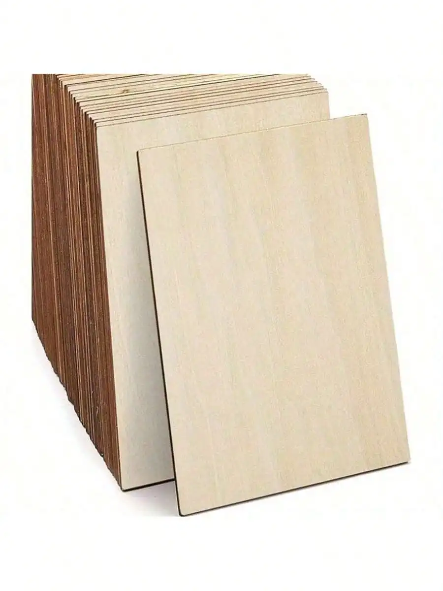 Folhas de artesanato de madeira compensada de 5/12/26 unidades: versáteis e precisas para DIY, queima de madeira, projetos CNC - madeira