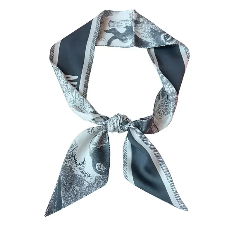 Diademas de uso diario para mujer, bolsos, asas, bufandas de seda, serpentinas de seda simuladas, diademas versátiles francesas, bufandas, regalos