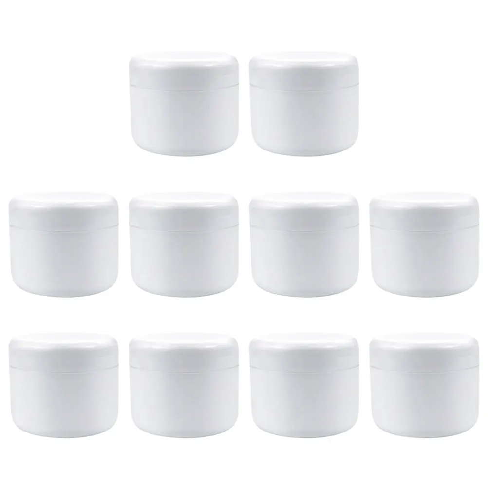 

10 Pcs Cream Boxes Empty Portable Leak Proof Refillable Containers Travel Business Camping Skincare Plastic Packaging Solutions