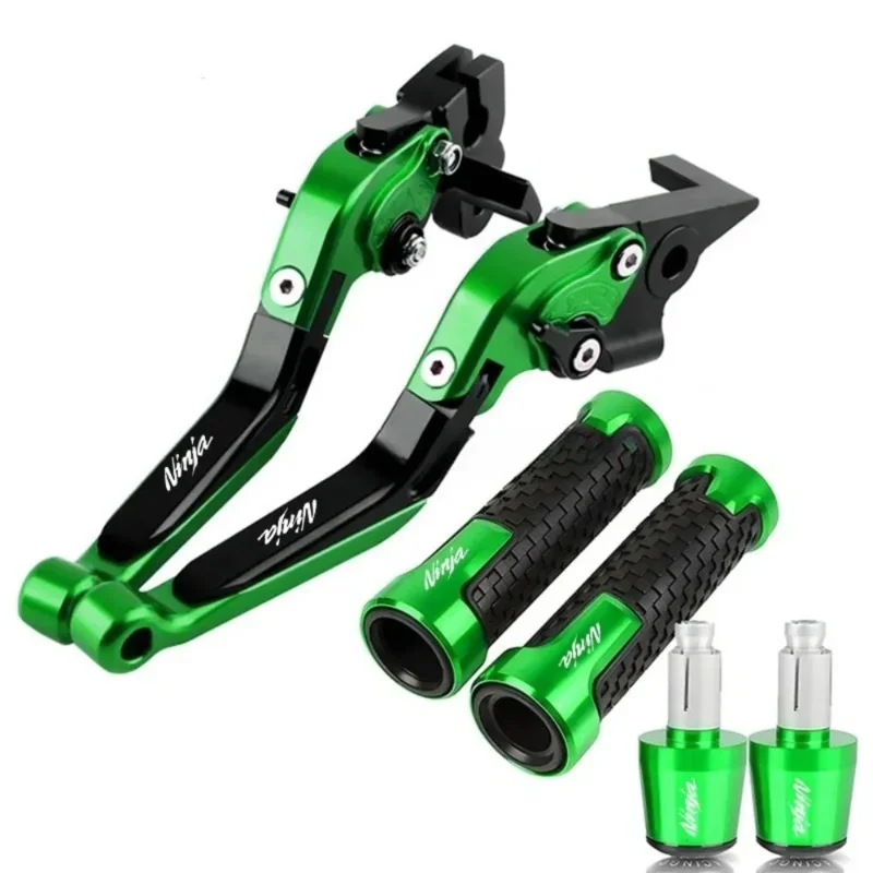 

For Kawasaki NINJA Ninja 250/300/400 2008-2022 Motorcycle Adjustable Folding Extendable Brake Clutch Levers Handlebar Grips Ends