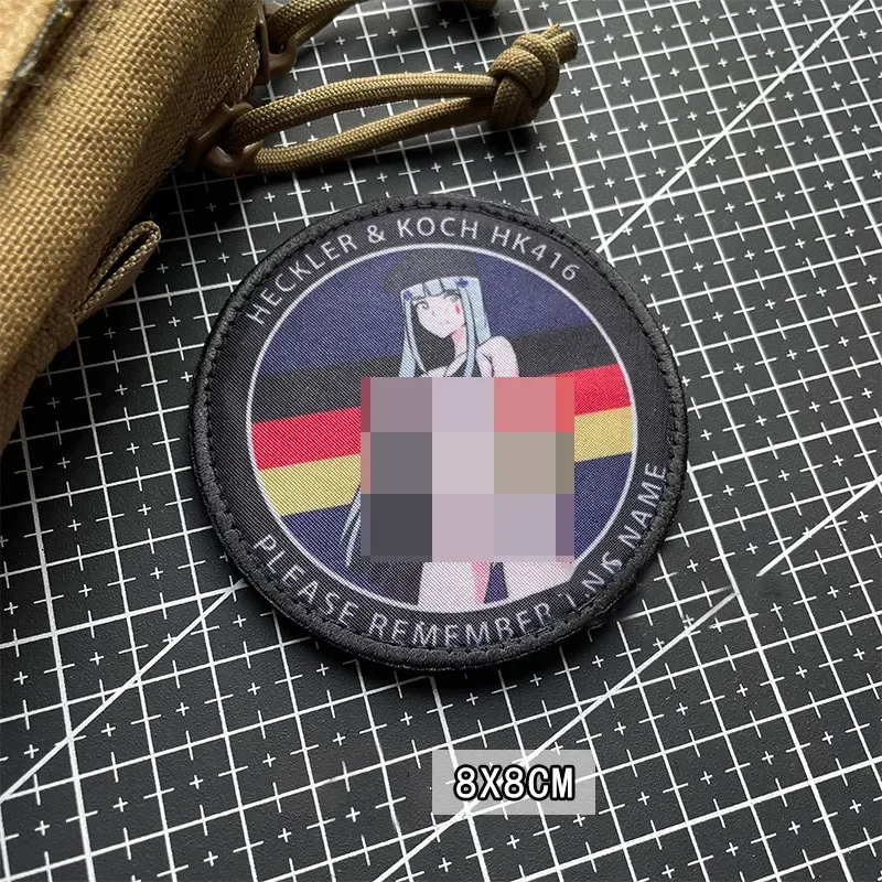 Girls Frontline Patches Tactical Morale Badge Backpack Embroidery Anime Patches Military Applique Gun Girl Hook & Loop Armband