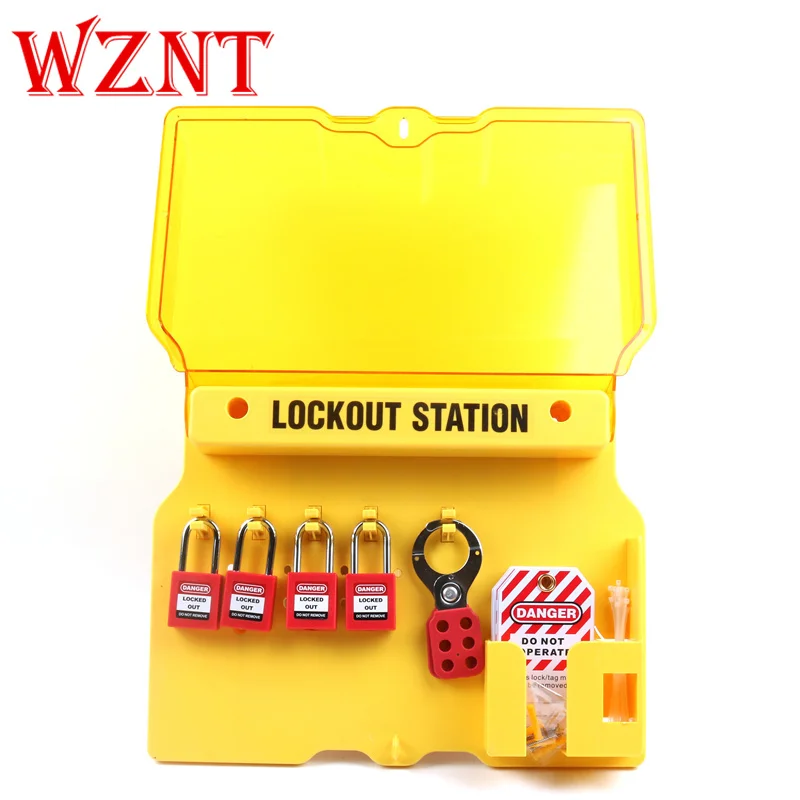 Imagem -03 - Coberta Wall Mounted Estação de Bloqueio Nt-ls01 Amarelo 4-lock