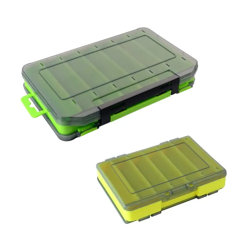 Double-Sided Fishing Tackle Storage Box for Spinners Lure Egi Tool Box Artificial Bait Case Fisherman Accessories Organizer