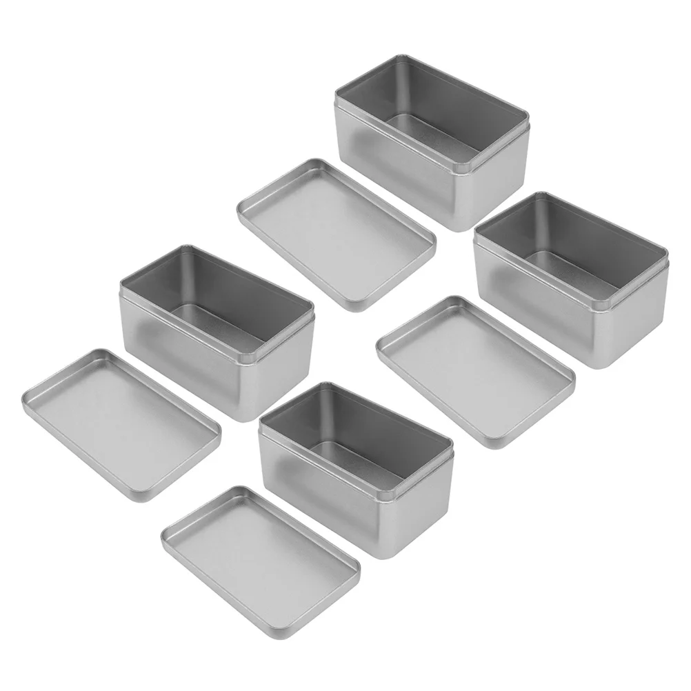 

4 Pcs Leaf Leaf Sealing Box Quality Tinplate Storage Container Small Portable Home Travel Useful Sealing Box