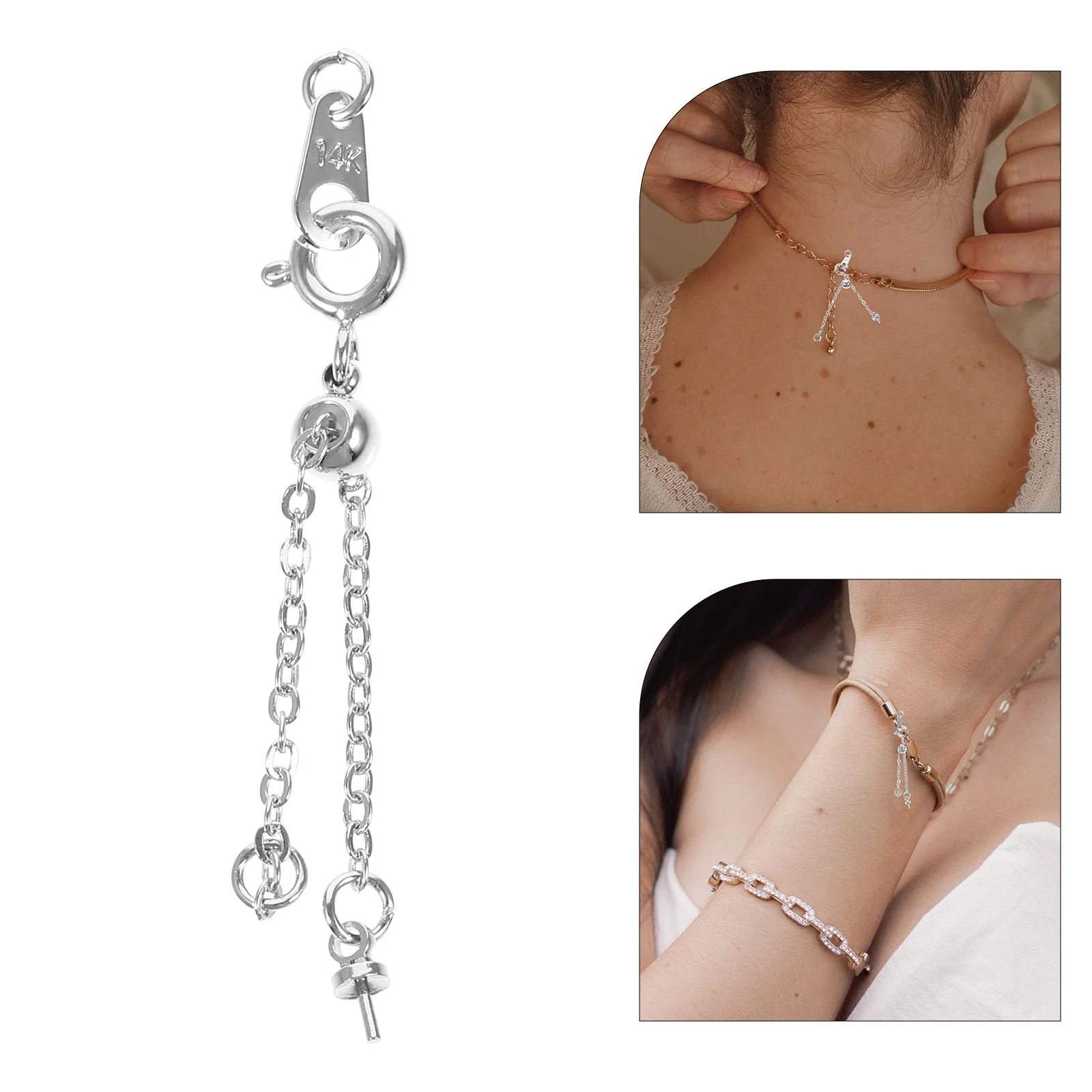 

Lobster Clasp Bracelet Extender Chains DIY Jewelry Making Supply Tail for Necklaces Copper Extenders Multiple