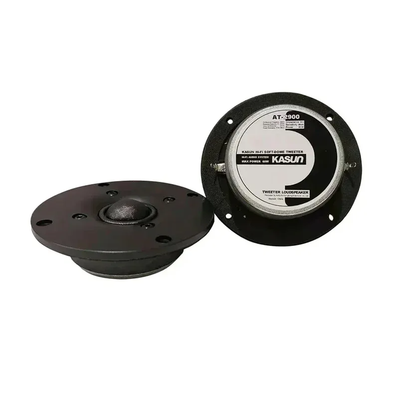 Оригинальный Kasun AT-2900 4 дюйма Hi-Fi серии домашнее аудио DIY черный мембранный купольный твитер динамик драйвер 6 Ом/60 Вт Fs = 900 Гц D104 мм