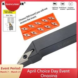 1pc SVJCR1616H16 SVJCR2020K16 SVJCR2525M16 External Turning Tool Holder VCGT/VCMT16 Carbide Inserts Lathe Bar Cutting Tools Set
