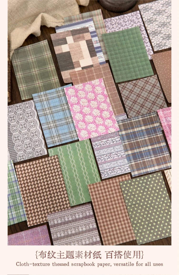 Journal GO 100 Stück Vintage-Briefe aus dem Nähzimmer, Gittermaterialpapier für Journaling, Tagebuch, Dekoration, Scrapbook, Hintergrundpapier – Detail 4