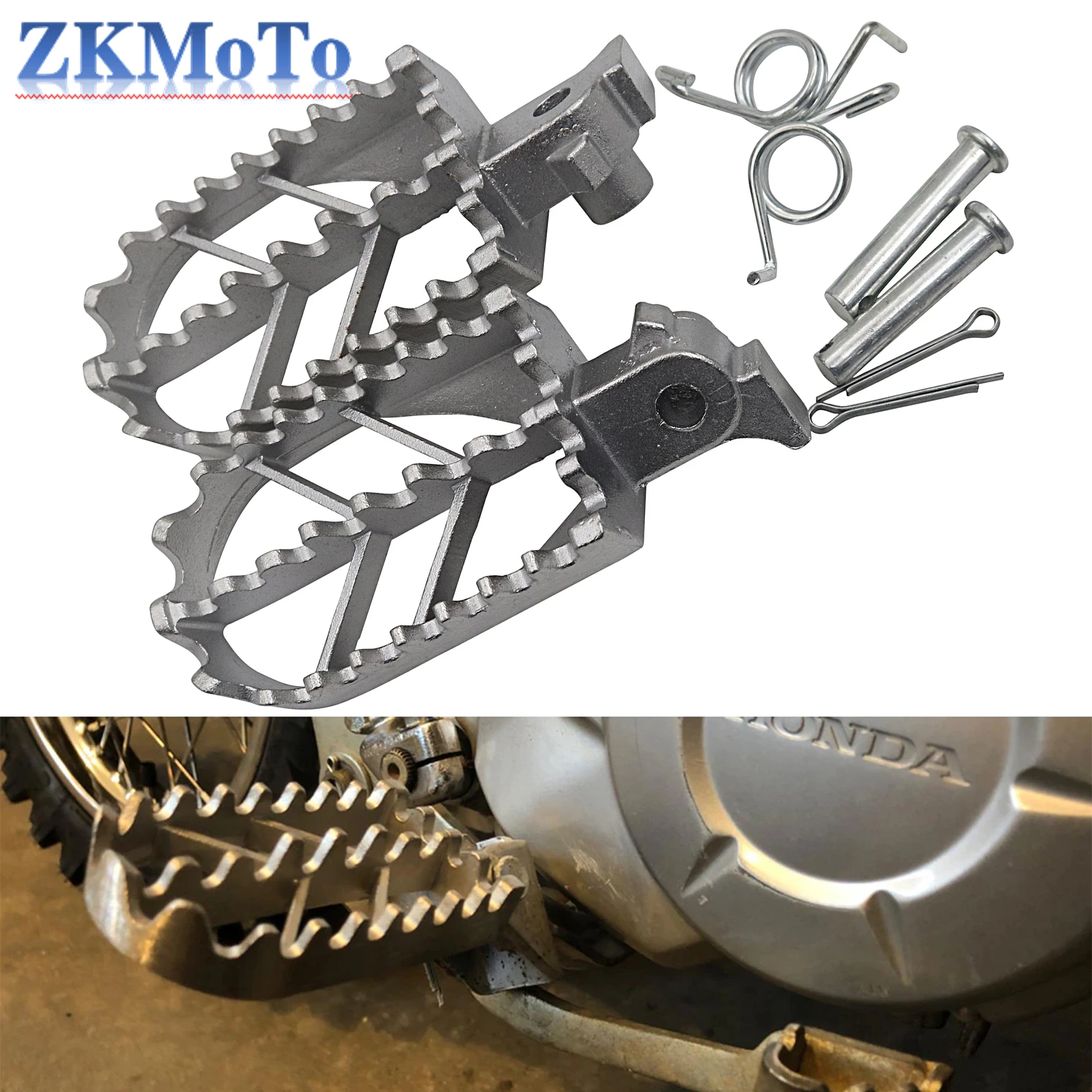 Motocross Stainless Steel Foot Pegs Rests Pedals Footpegs For Honda XR50R XR70R XR80R XR100R CRF50 CRF50F CRF70 CRF70F CRF80