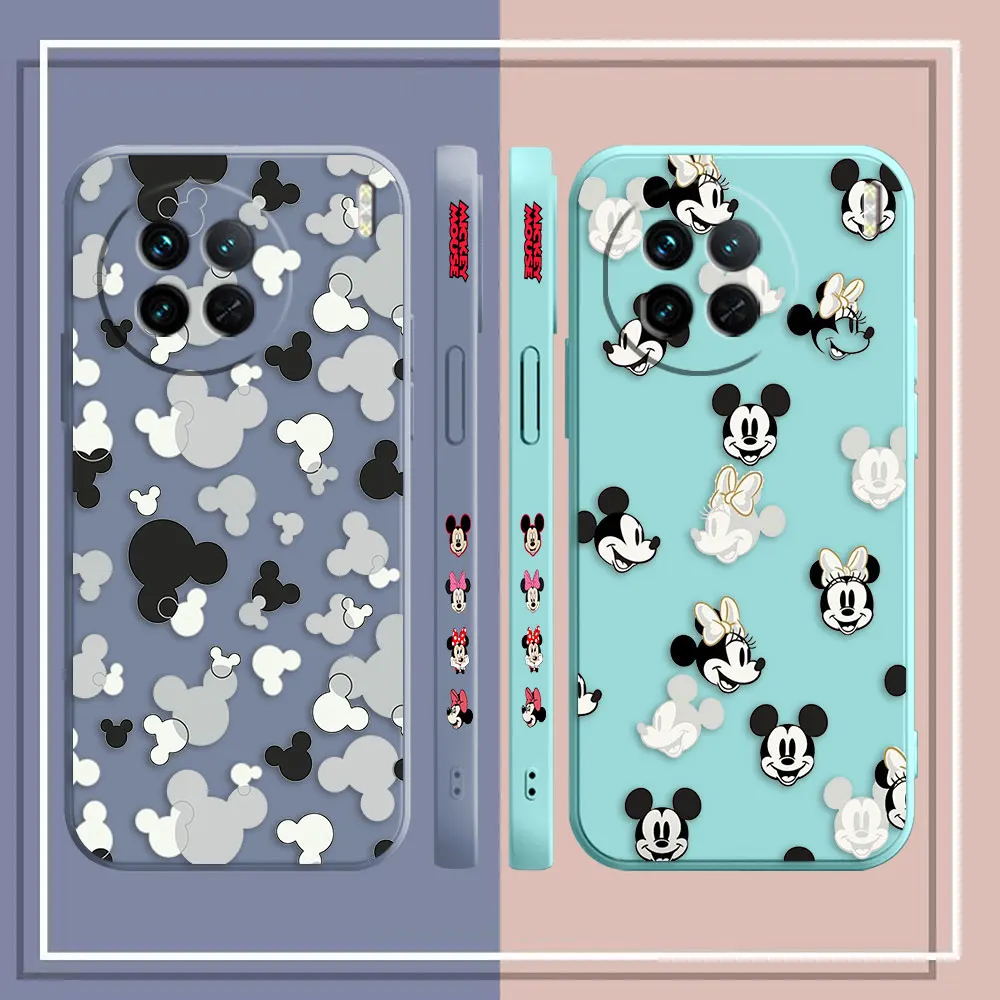 Stick Figure Mickey Minnie Mouse Phone Case For VIVO X50 X60 X70 X80 X90 V21 V23E V23 V23E V25 V27 V29 4G 5G PRO PLUS Case Funda