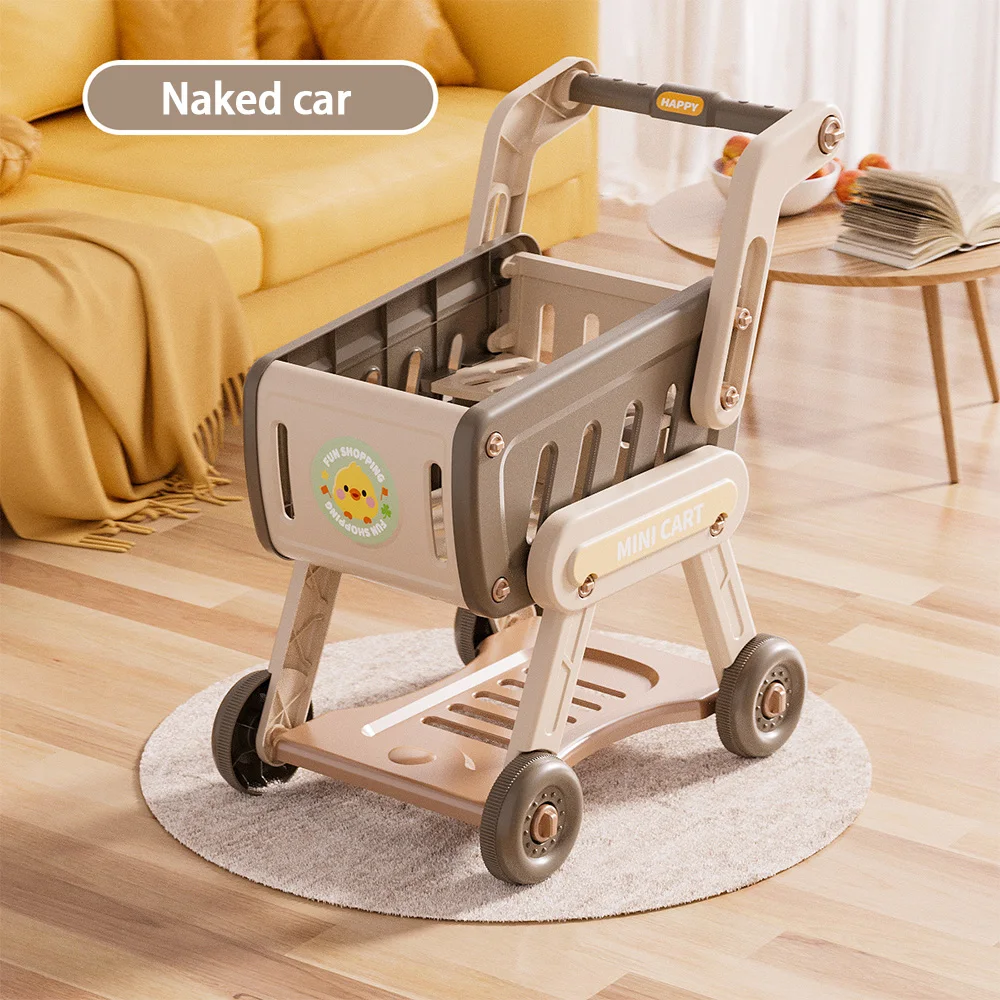 Mini Winkelwagen Speelgoed Baby Trolley Fantasiespeelhuis Supermarkt Voedsel Fruit Snijden Keuken Speelset Kindercadeau