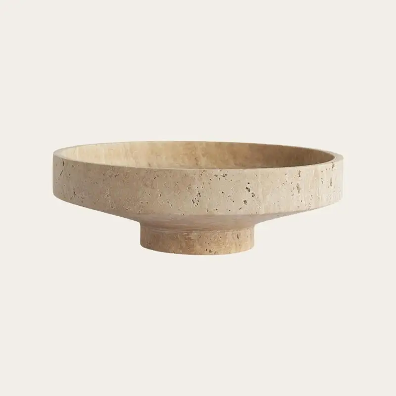 High-end modern silver tray, natural marble glass plate, home decoration, hotel model room, desktop decoration