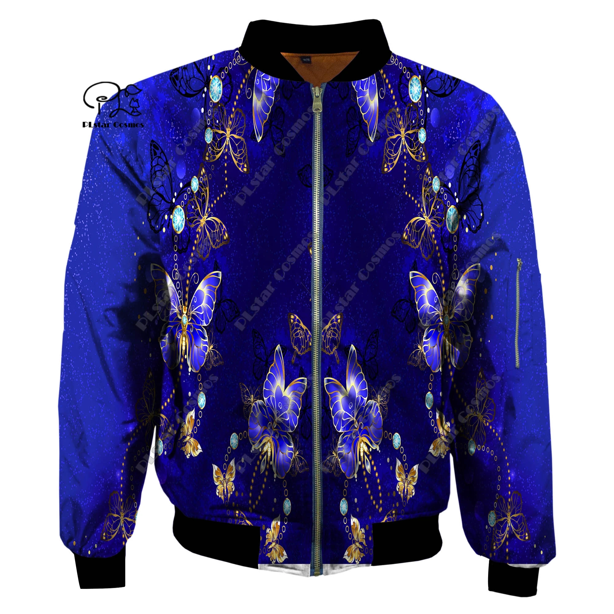 Christmas theme 3D printing Christmas snowman butterfly owl fox pattern flight jacket sportswear winter thick casual