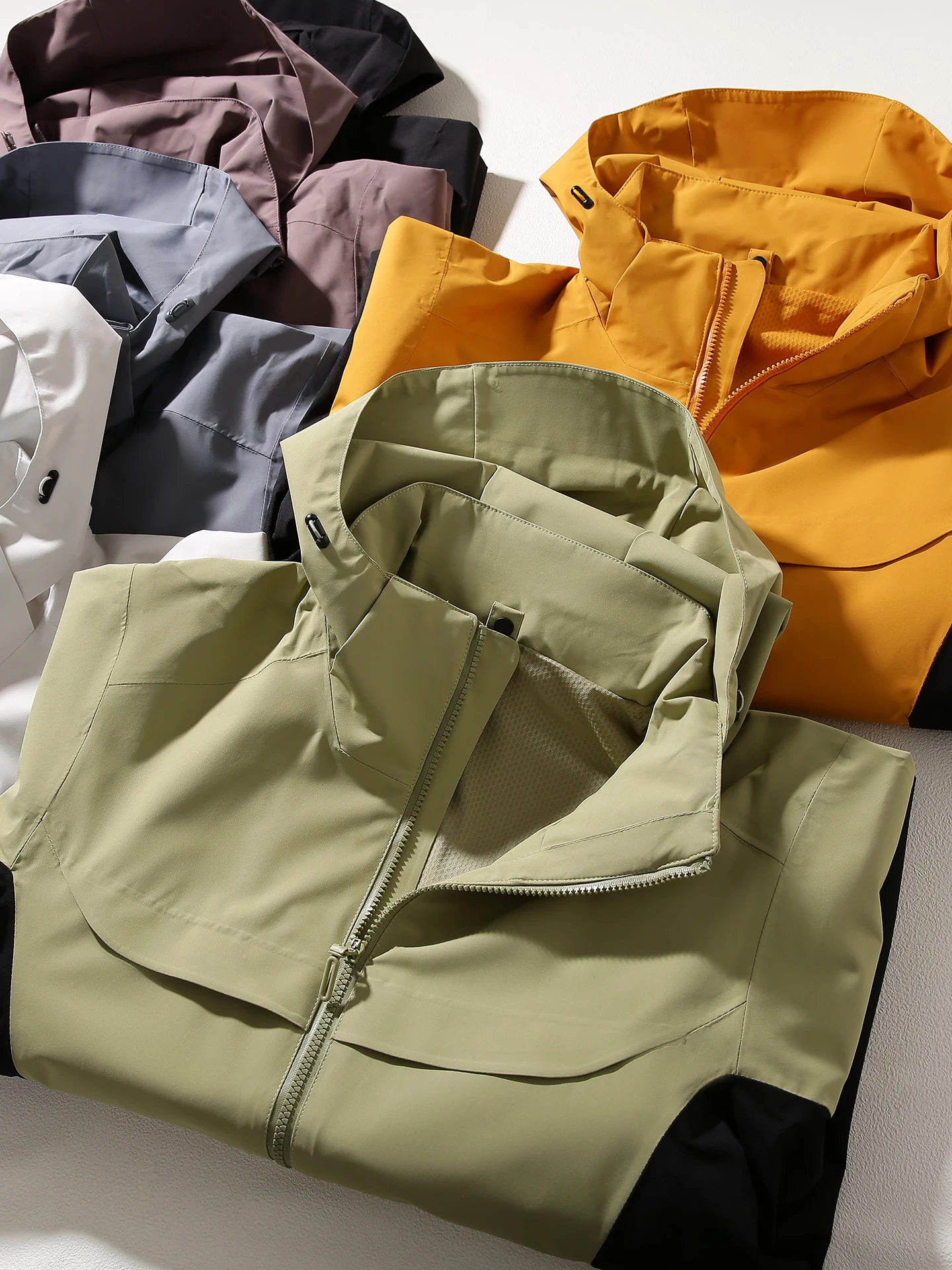 

3D Tailored Outdoor Jaet Hooded Windproof Waterproof Breathable ex Autumn New Arrival Polyester Fiber Long Sve Zipper