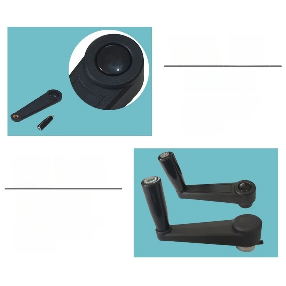 Hand Crank Generator Handle For 8mm 10mm 12mm 16mm D Shaft Round Shaft DIY Mechanical Equipment Tool Black Carbon Steel Nylon